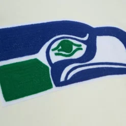 Men Mitchell & Ness Hoodies & Sweatshirts-Chainstitch Heavyweight Hoodie Retro Seattle Seahawks