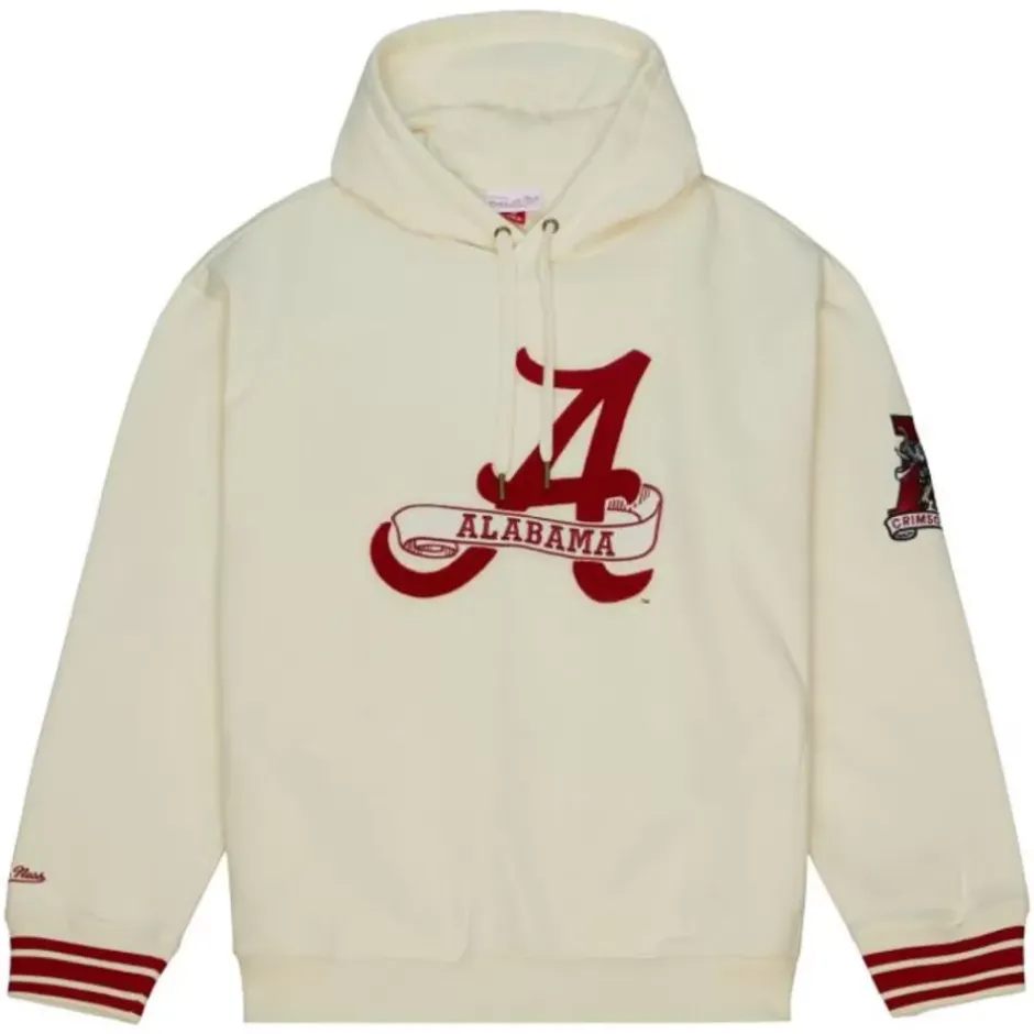 Men Mitchell & Ness Hoodies & Sweatshirts-Chainstitch Heavyweight Hoodie Retro University Of Alabama