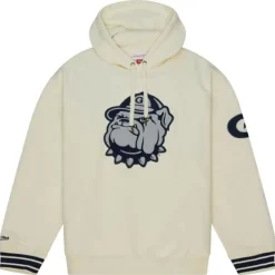 Men Mitchell & Ness Hoodies & Sweatshirts-Chainstitch Heavyweight Hoodie Retro Georgetown University