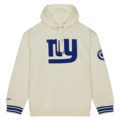Men Mitchell & Ness Hoodies & Sweatshirts-Chainstitch Heavyweight Hoodie Retro New York Giants