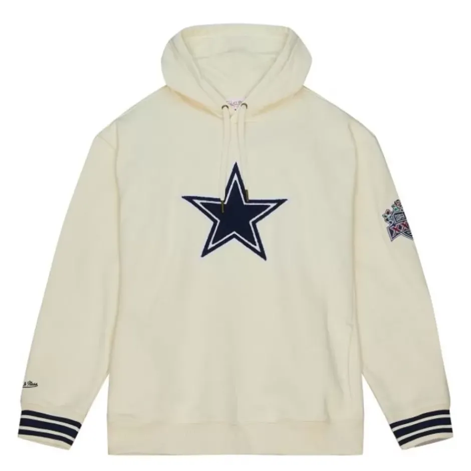 Men Mitchell & Ness Hoodies & Sweatshirts-Chainstitch Heavyweight Hoodie Retro Dallas Cowboys