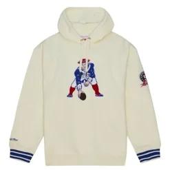 Men Mitchell & Ness Hoodies & Sweatshirts-Chainstitch Heavyweight Hoodie Retro New England Patriots