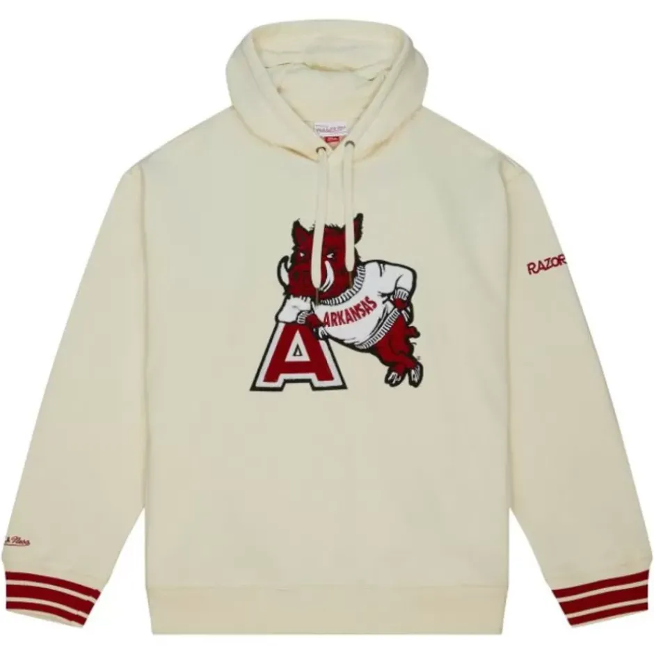 Men Mitchell & Ness Hoodies & Sweatshirts-Chainstitch Heavyweight Hoodie Retro University Of Arkansas