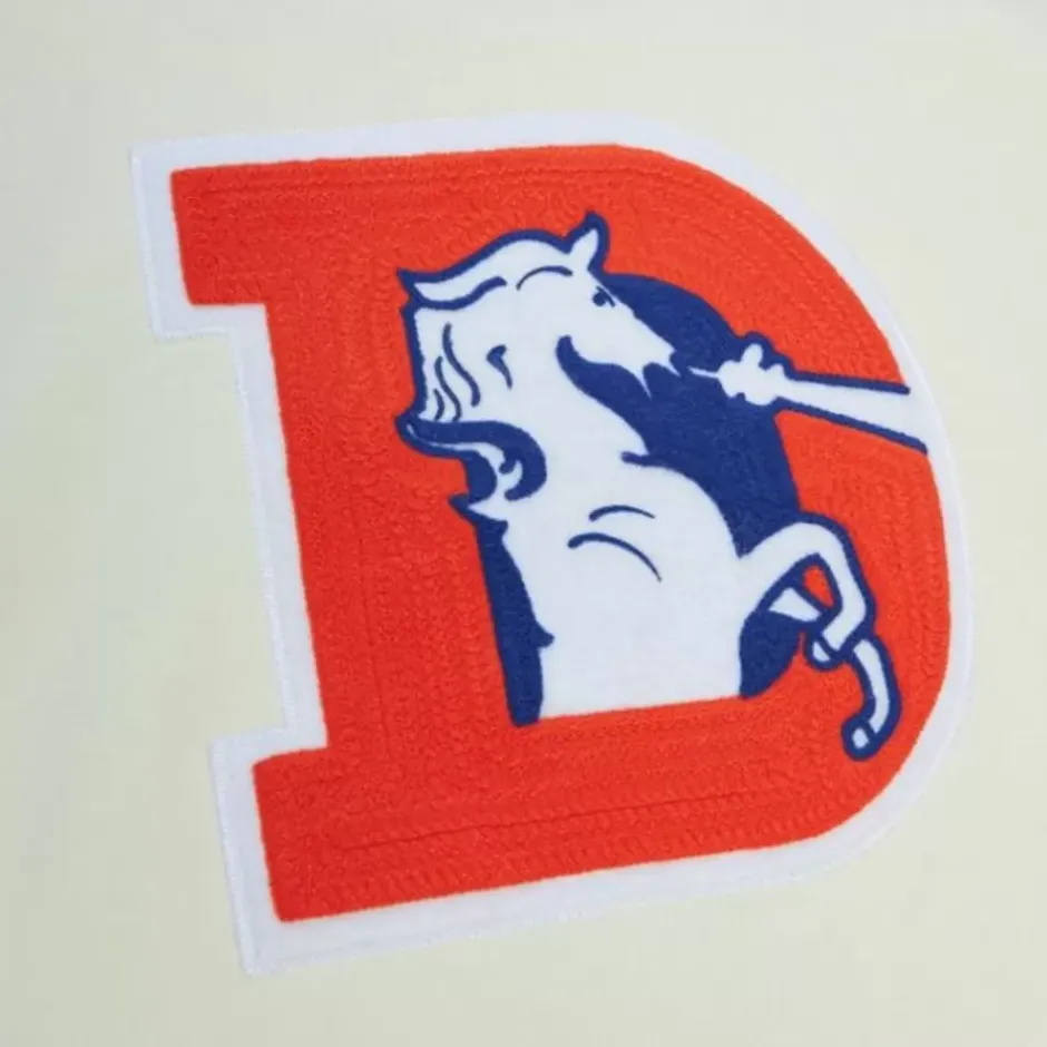 Men Mitchell & Ness Hoodies & Sweatshirts-Chainstitch Heavyweight Hoodie Retro Denver Broncos