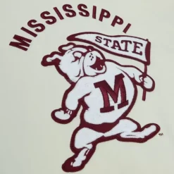 Men Mitchell & Ness Hoodies & Sweatshirts-Chainstitch Heavyweight Hoodie Retro Mississippi State University