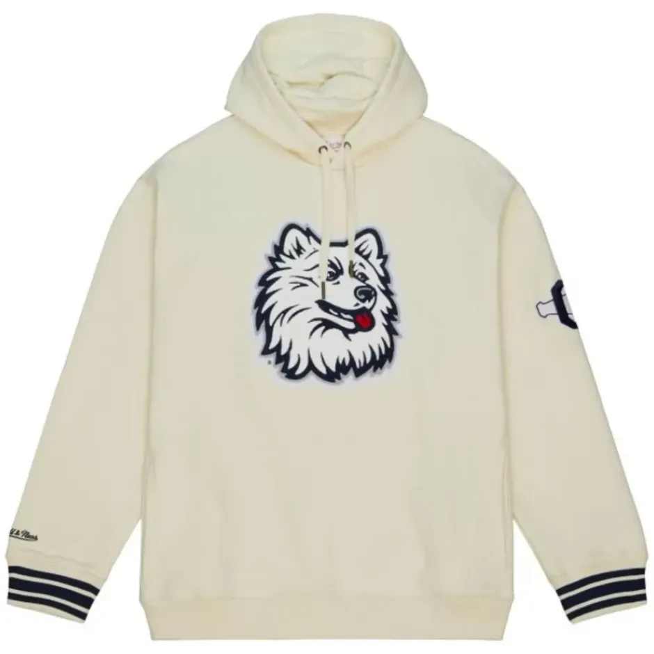 Men Mitchell & Ness Hoodies & Sweatshirts-Chainstitch Heavyweight Hoodie Retro University Of Connecticut