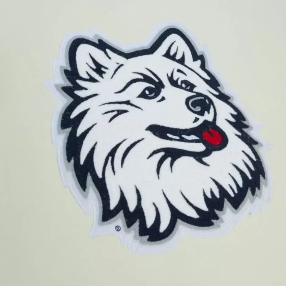 Men Mitchell & Ness Hoodies & Sweatshirts-Chainstitch Heavyweight Hoodie Retro University Of Connecticut