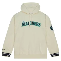 Men Mitchell & Ness Hoodies & Sweatshirts-Chainstitch Heavyweight Hoodie Current Seattle Mariners