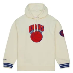 Men Mitchell & Ness Hoodies & Sweatshirts-Chainstitch Heavyweight Hoodie Retro New York Knicks