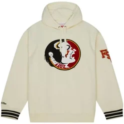 Men Mitchell & Ness Hoodies & Sweatshirts-Chainstitch Heavyweight Hoodie Retro Florida State University