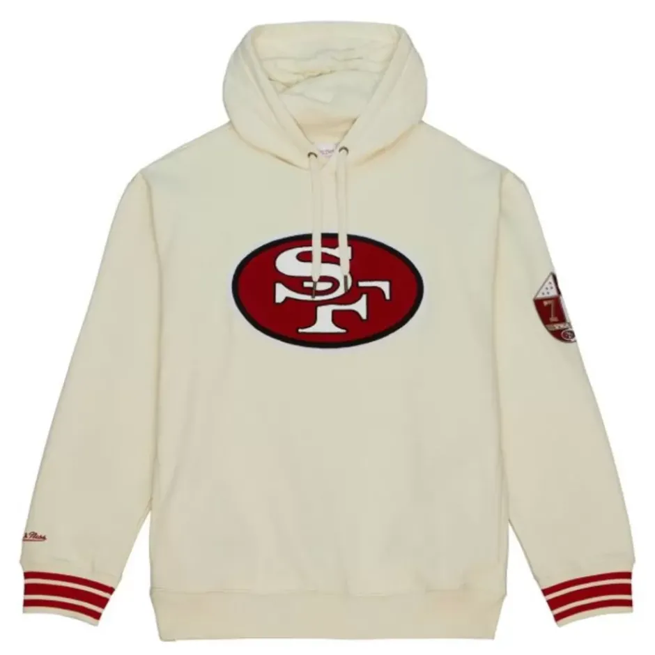 Men Mitchell & Ness Hoodies & Sweatshirts-Chainstitch Heavyweight Hoodie Retro San Francisco 49Ers