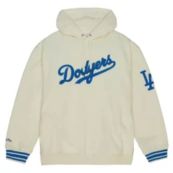 Men Mitchell & Ness Hoodies & Sweatshirts-Chainstitch Heavyweight Hoodie Current Los Angeles Dodgers