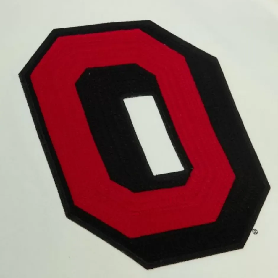 Men Mitchell & Ness Hoodies & Sweatshirts-Chainstitch Heavyweight Hoodie Retro Ohio State