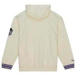 Men Mitchell & Ness Hoodies & Sweatshirts-Chainstitch Heavyweight Hoodie Retro Sacramento Kings