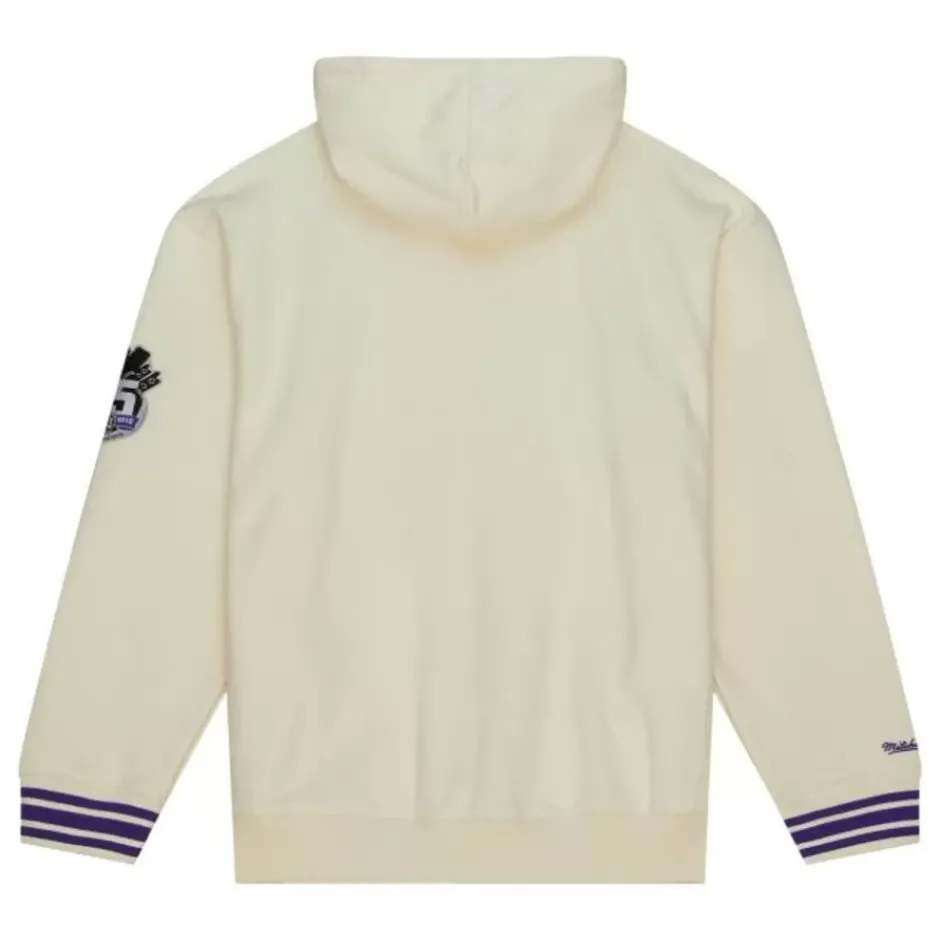 Men Mitchell & Ness Hoodies & Sweatshirts-Chainstitch Heavyweight Hoodie Retro Sacramento Kings