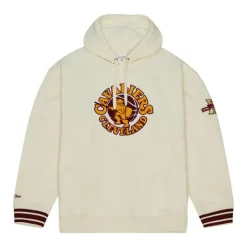 Men Mitchell & Ness Hoodies & Sweatshirts-Chainstitch Heavyweight Hoodie Retro Cleveland Cavaliers