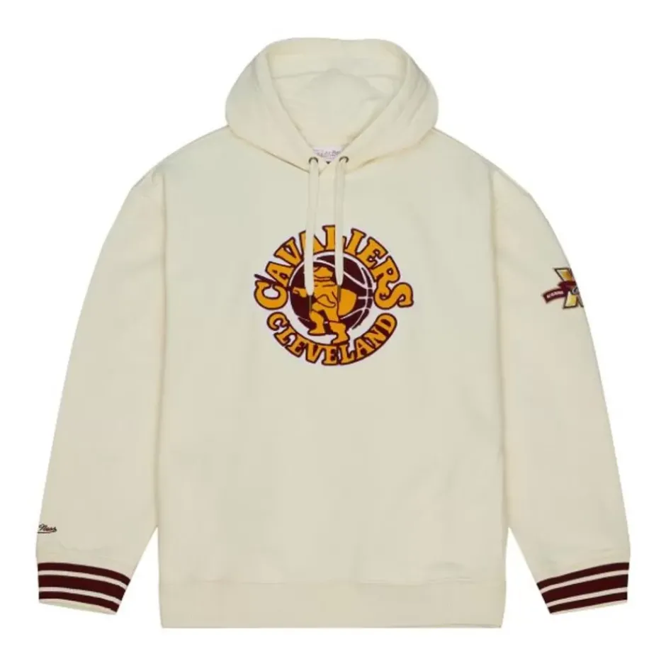 Men Mitchell & Ness Hoodies & Sweatshirts-Chainstitch Heavyweight Hoodie Retro Cleveland Cavaliers