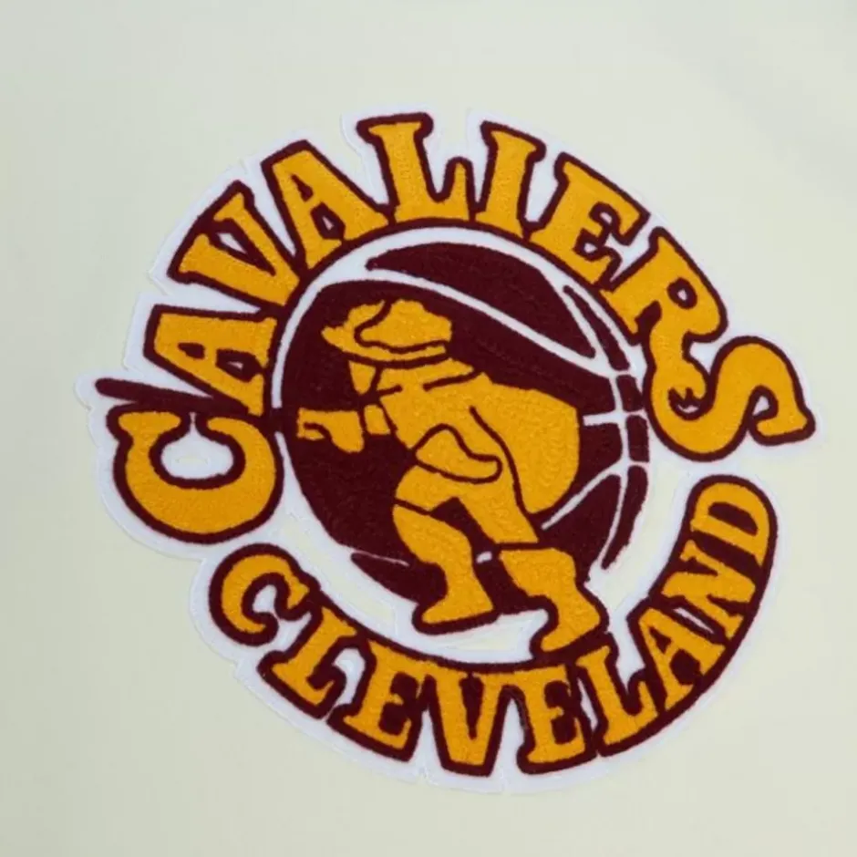 Men Mitchell & Ness Hoodies & Sweatshirts-Chainstitch Heavyweight Hoodie Retro Cleveland Cavaliers