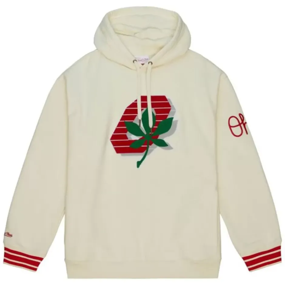 Men Mitchell & Ness Hoodies & Sweatshirts-Chainstitch Heavyweight Hoodie Current Ohio State