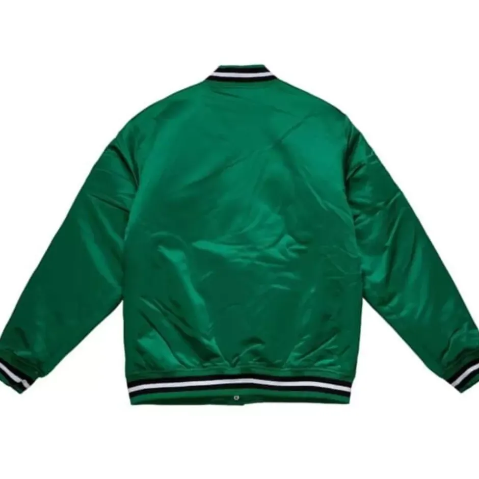 Men Mitchell & Ness Jackets & Outerwear-Champ City Satin Jacket Boston Celtics