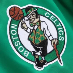 Men Mitchell & Ness Jackets & Outerwear-Champ City Satin Jacket Boston Celtics