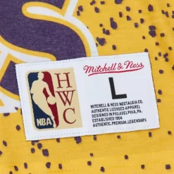 Men Mitchell & Ness T-Shirts & Tops-Champ City Sublimated Ss Tee Los Angeles Lakers