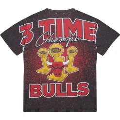 Men Mitchell & Ness T-Shirts & Tops-Champ City Sublimated Ss Tee Chicago Bulls