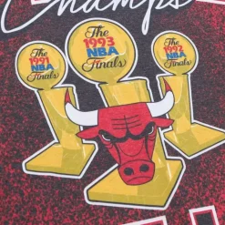 Men Mitchell & Ness T-Shirts & Tops-Champ City Sublimated Ss Tee Chicago Bulls