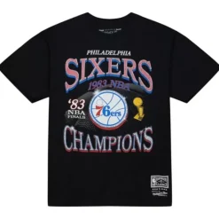 Men Mitchell & Ness T-Shirts & Tops-Champions Era Ss Tee Hwc Philadelphia 76Ers