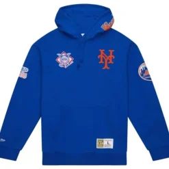 Men Mitchell & Ness Hoodies & Sweatshirts-City Collection Fleece Hoody New York Mets