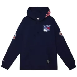 Men Mitchell & Ness Hoodies & Sweatshirts-City Collection Fleece Hoody New York Rangers