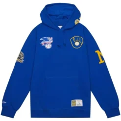Men Mitchell & Ness Hoodies & Sweatshirts-City Collection Fleece Hoody Milwaukee Brewers