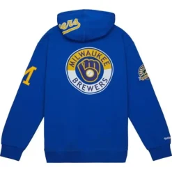 Men Mitchell & Ness Hoodies & Sweatshirts-City Collection Fleece Hoody Milwaukee Brewers
