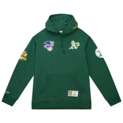 Men Mitchell & Ness Hoodies & Sweatshirts-City Collection Fleece Hoody Oakland Athletics