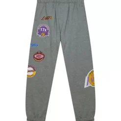 Men Mitchell & Ness Shorts-City Collection Fleece Pants Los Angeles Lakers