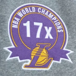 Men Mitchell & Ness Shorts-City Collection Fleece Pants Los Angeles Lakers