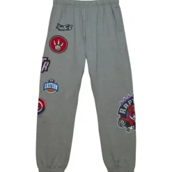 Men Mitchell & Ness Shorts-City Collection Fleece Pants Toronto Raptors