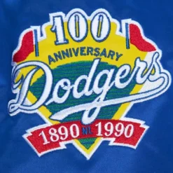 Men Mitchell & Ness Jackets & Outerwear-City Collection Lightweight Satin Jacket Los Angeles Dodgers