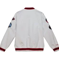 Men Mitchell & Ness Jackets & Outerwear-City Collection Lightweight Satin Jacket Chicago Bulls