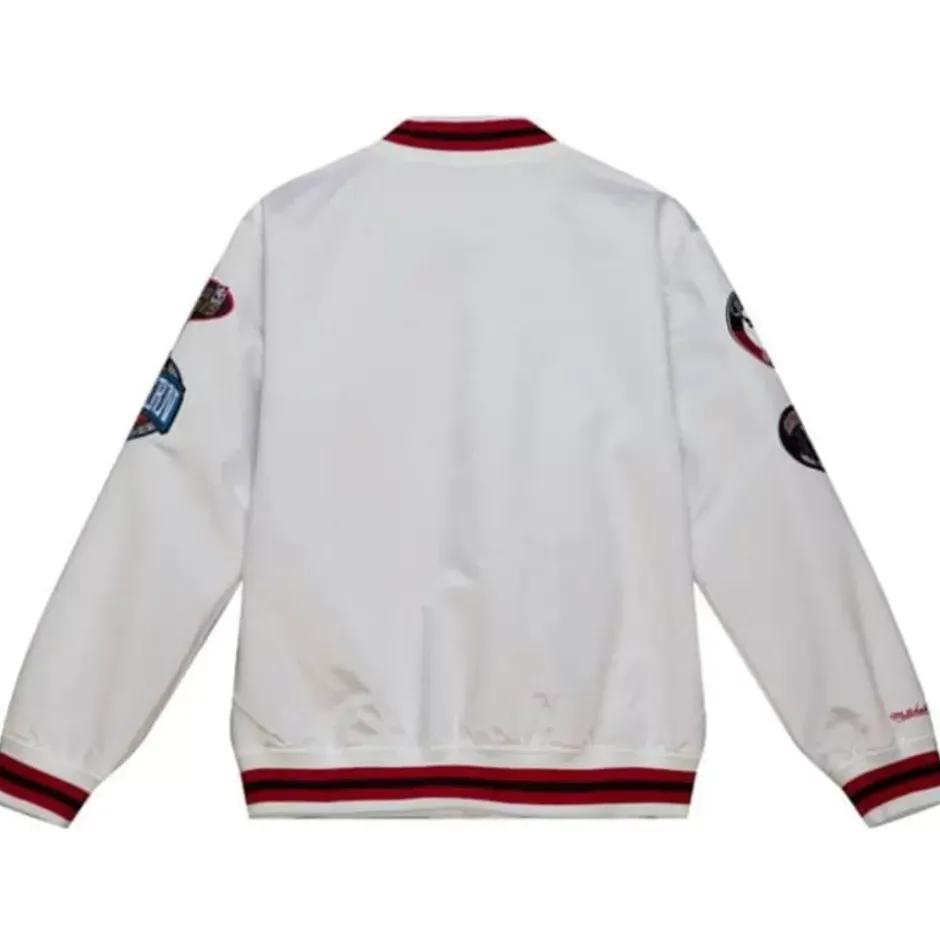 Men Mitchell & Ness Jackets & Outerwear-City Collection Lightweight Satin Jacket Chicago Bulls