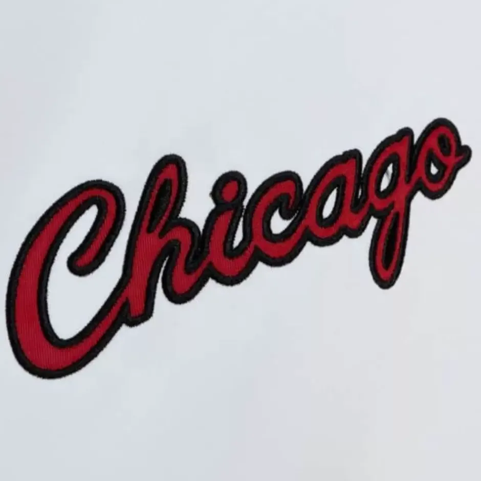Men Mitchell & Ness Jackets & Outerwear-City Collection Lightweight Satin Jacket Chicago Bulls
