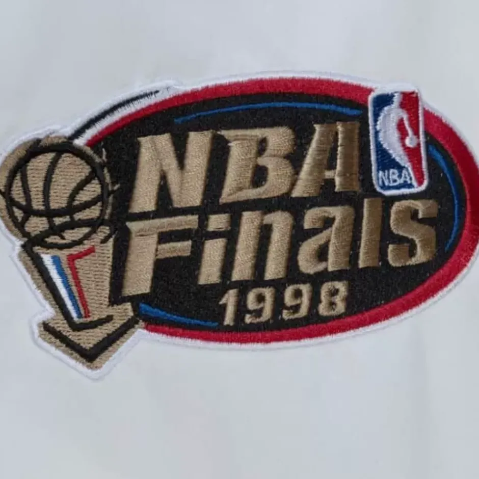 Men Mitchell & Ness Jackets & Outerwear-City Collection Lightweight Satin Jacket Chicago Bulls