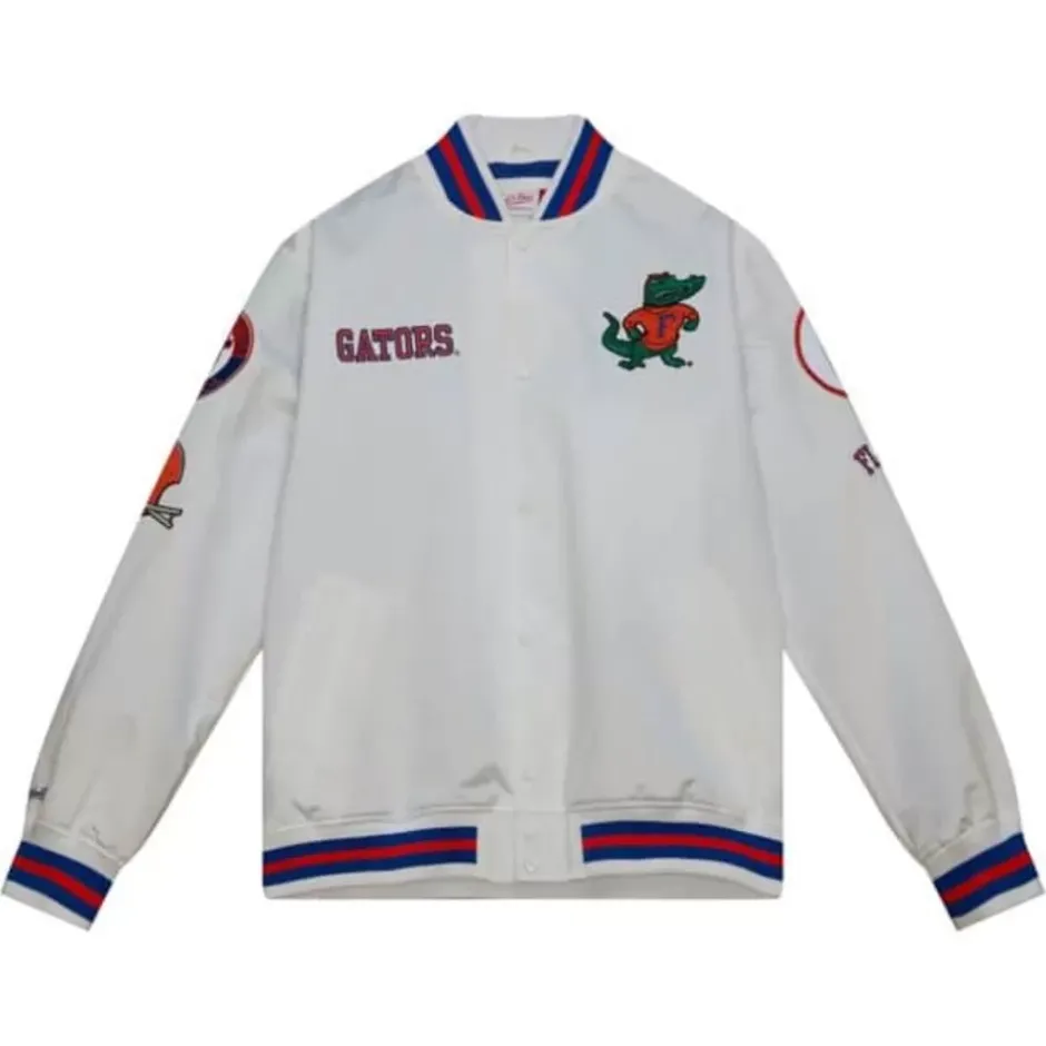 Men Mitchell & Ness Jackets & Outerwear-City Collection Lightweight Satin Jacket University Of Florida