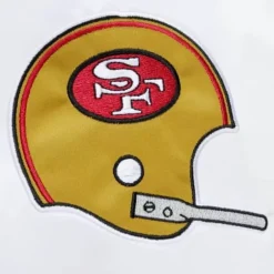 Men Mitchell & Ness Jackets & Outerwear-City Collection Lightweight Satin Jacket San Francisco 49Ers