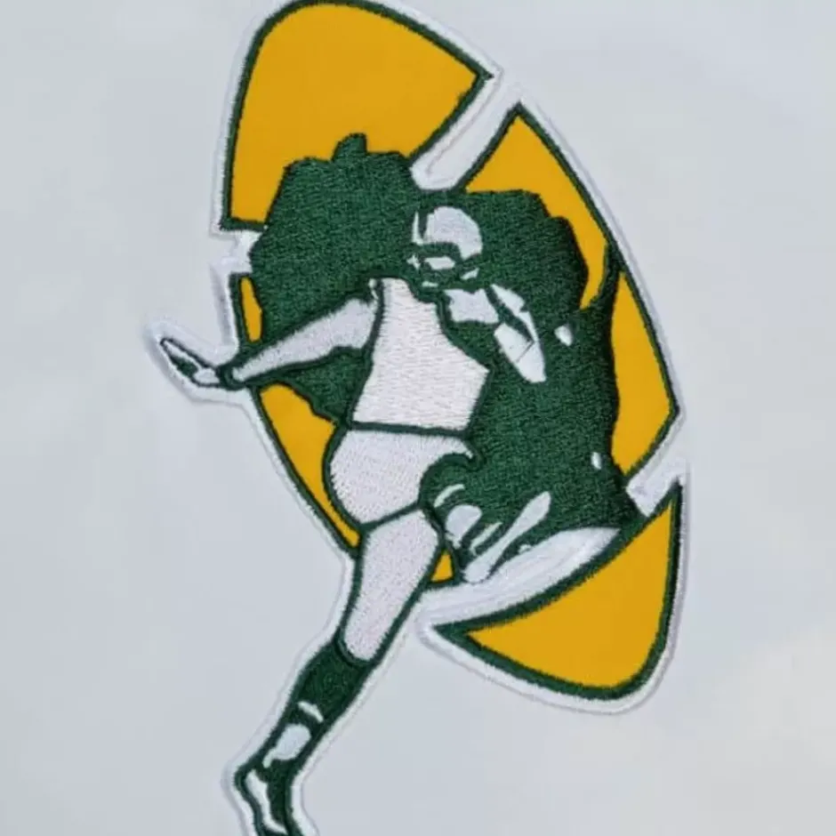 Men Mitchell & Ness Jackets & Outerwear-City Collection Lightweight Satin Jacket Green Bay Packers