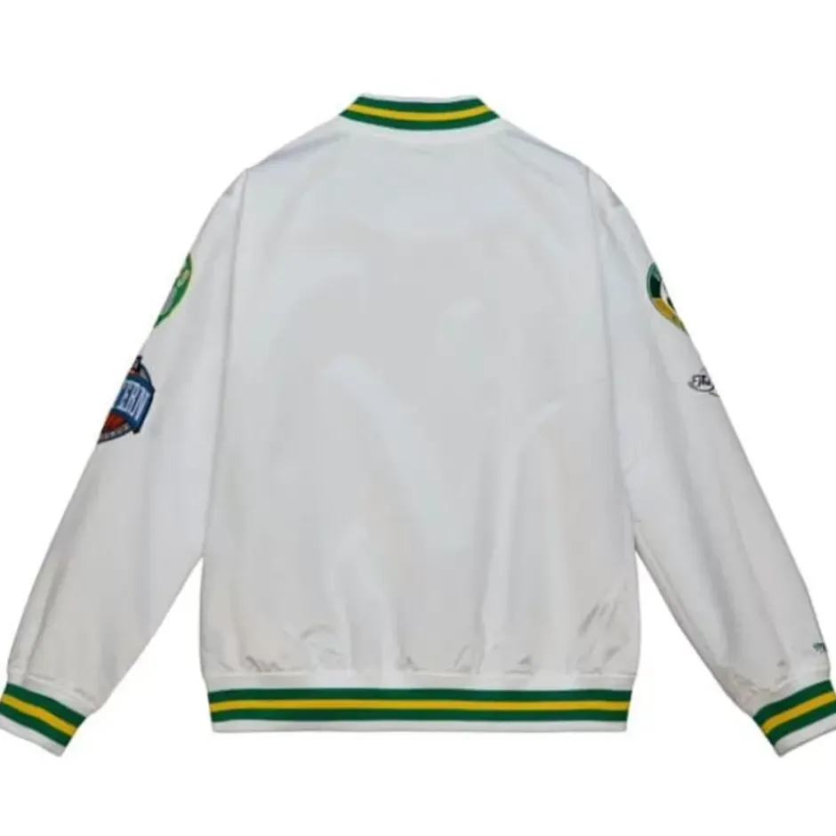 Men Mitchell & Ness Jackets & Outerwear-City Collection Lightweight Satin Jacket Boston Celtics