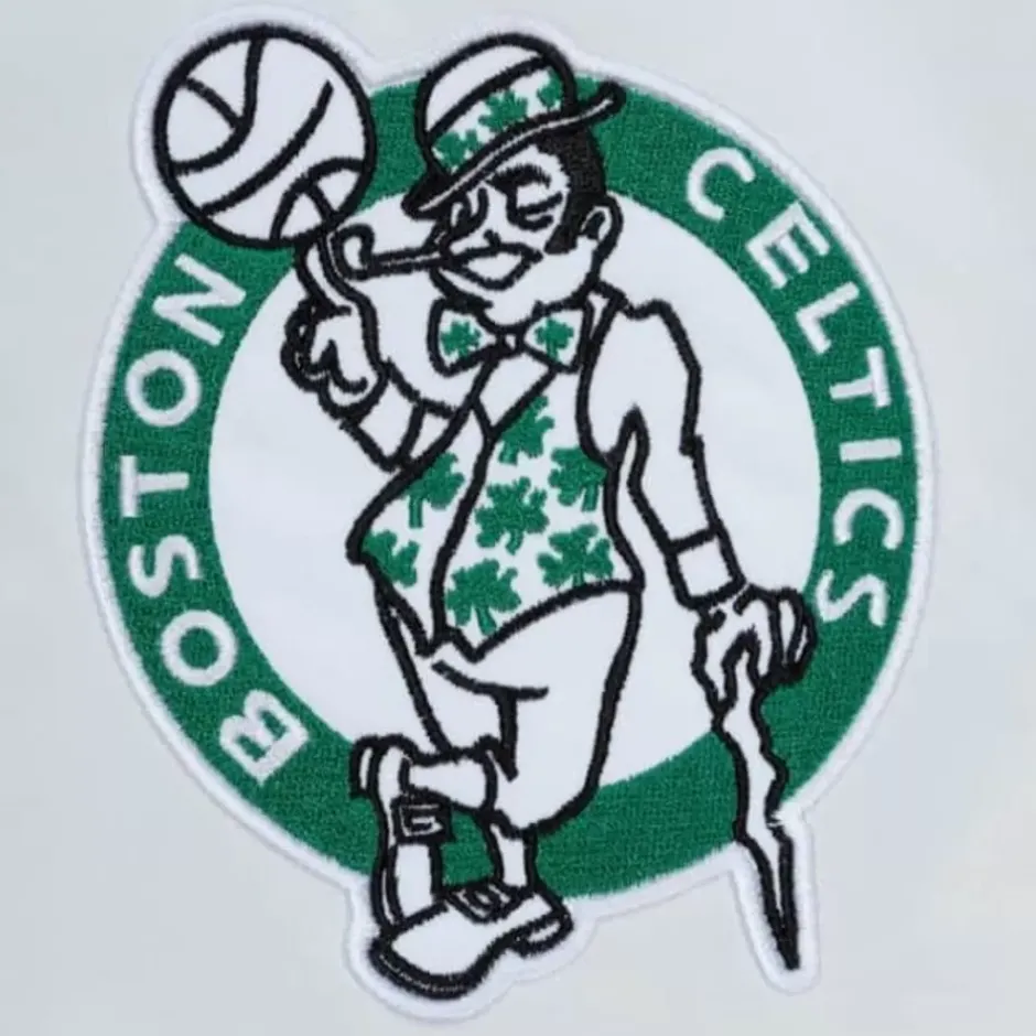 Men Mitchell & Ness Jackets & Outerwear-City Collection Lightweight Satin Jacket Boston Celtics