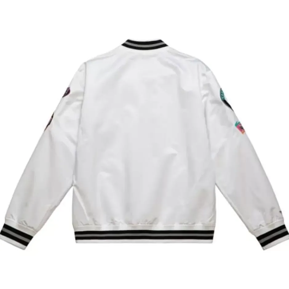 Men Mitchell & Ness Jackets & Outerwear-City Collection Lightweight Satin Jacket San Antonio Spurs