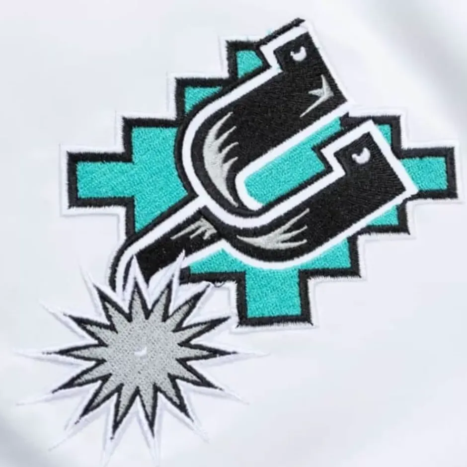 Men Mitchell & Ness Jackets & Outerwear-City Collection Lightweight Satin Jacket San Antonio Spurs