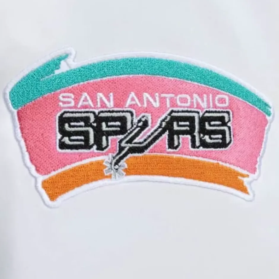 Men Mitchell & Ness Jackets & Outerwear-City Collection Lightweight Satin Jacket San Antonio Spurs